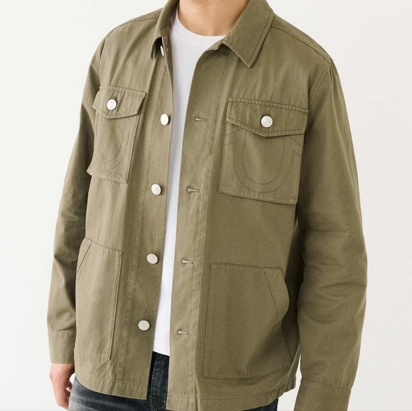 True Religion Military Green Jacket Size Small NWT - Picture 8 of 12